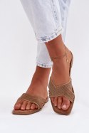 Sandał Klapki Model Zinnia WS-62 Gold - Step in style Step in style