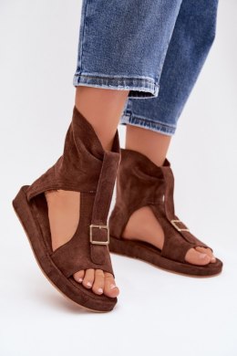 Sandały Model Coralya NN624 Czekolada - Step in style Step in style
