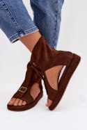 Sandały Model Coralya NN624 Czekolada - Step in style Step in style