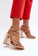 Sandały Model Josette FY2125-3 Gold - Step in style Step in style