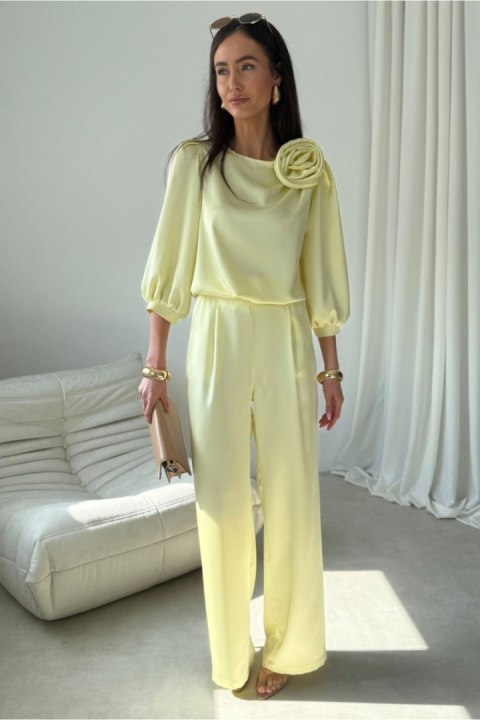Spodnie Damskie Model Elsa ZOL SPD0034 Yellow - Roco Fashion Roco Fashion