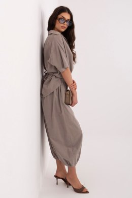 Spodnie Damskie Model IT-SP-FL10309-1.91 Dark Beige - Italy Moda Italy Moda