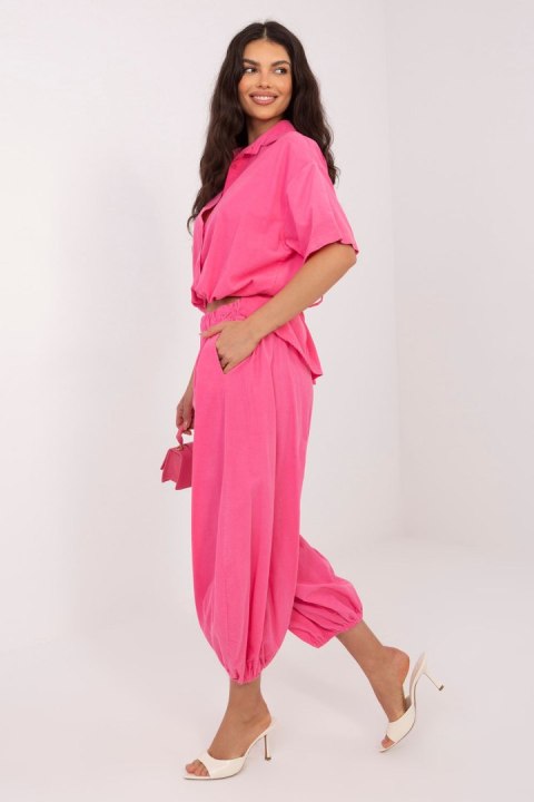 Spodnie Damskie Model IT-SP-FL10309-1.91 Dark Pink - Italy Moda Italy Moda