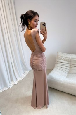 Sukienka Model Aurelia MOC SUK0556 Mocca - Roco Fashion Roco Fashion