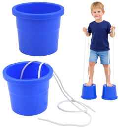 Szczudła Kubełkowe Kubeczki Trening Równowagi Niebieskie 2 szt. LEAN TOYS