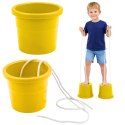 Szczudła Kubełkowe Kubeczki Trening Równowagi Żółte 2 szt. LEAN Toys
