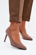 Szpilki Model Sergio Leone 1339 Light Brown - Step in style Step in style