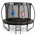 Trampolina Ogrodowa LEAN Z Siatką Wewnętrzną Czarno-Zielona 183CM 6FT LEAN Sport