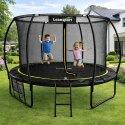 Trampolina Ogrodowa LEAN Z Siatką Wewnętrzną Czarno-Zielona 183CM 6FT LEAN Sport
