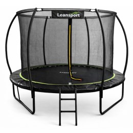 Trampolina Ogrodowa LEAN Z Siatką Wewnętrzną Czarno-Zielona 252CM 8FT LEAN Sport