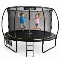 Trampolina Ogrodowa LEAN Z Siatką Wewnętrzną Czarno-Zielona 427CM 14FT LEAN Sport