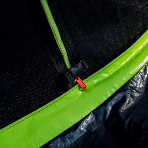 Trampolina Ogrodowa LEAN Z Siatką Wewnętrzną Czarno-Zielona 427CM 14FT LEAN Sport