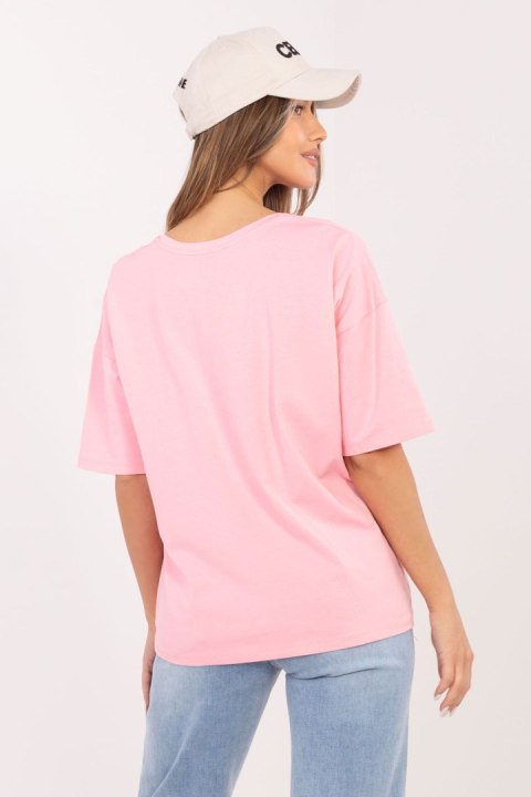 Tshirt Damski Model RV-BZ-A1230.12 Light Pink - Rue Paris Rue Paris