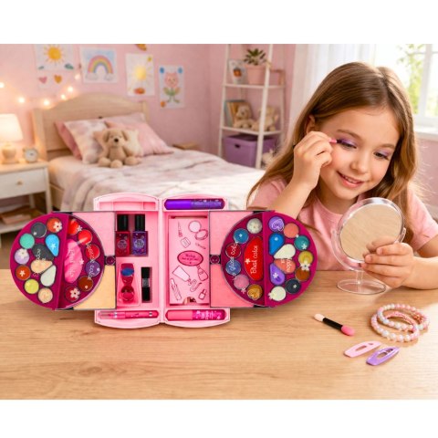 Zestaw Piękności Do Makijażu i Paznokci Kosmetyki Cienie Lakiery Kuferek LEAN Toys