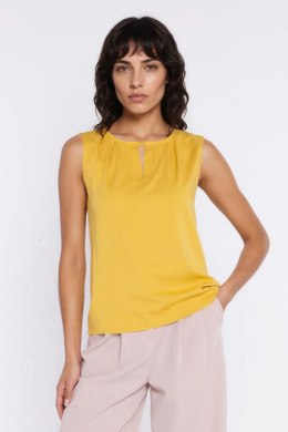 Bluzka z ozdobnym dekoltem B225 Yellow - Nife Nife