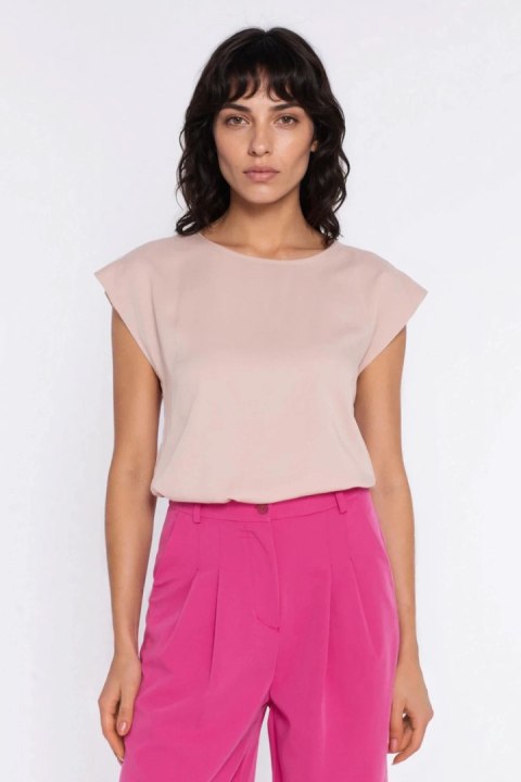 Bluzka z rękawem kimono B222 Beige - Nife Nife