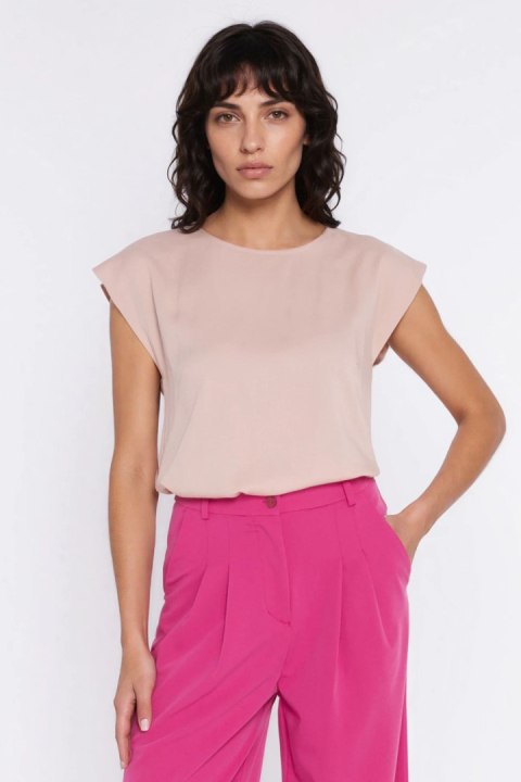 Bluzka z rękawem kimono B222 Beige - Nife Nife