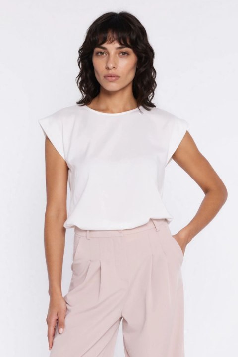 Bluzka z rękawem kimono B222 Ecru - Nife Nife