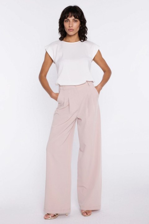 Bluzka z rękawem kimono B222 Ecru - Nife Nife