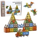 Klocki Magnetyczne Konstrukcyjne Kreatywne Figury Pojazd 3D 100 el. LEAN Toys