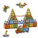 Klocki Magnetyczne Konstrukcyjne Kreatywne Figury Pojazd 3D 100 el. LEAN Toys