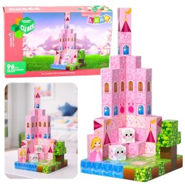 Klocki Magnetyczne Konstrukcyjne Piksele Sześciany Zamek Księżniczki 96 el. LEAN Toys