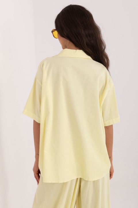 Koszula Damska Model IT-KS-FL10320.12 Light Yellow - Italy Moda Italy Moda
