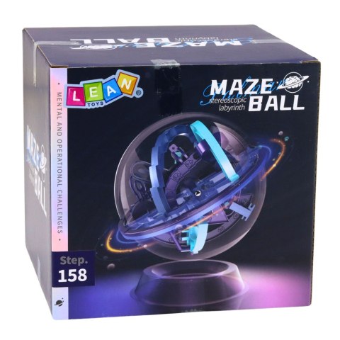 Kula Zręcznościowa Labirynt 3D Gra Logiczna Przeźroczysta 158 Etapów LEAN Toys