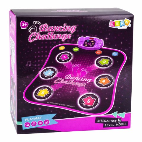 Mata Taneczna Interaktywna Muzyczne Wyzwanie LED Bluetooth 5 Trybów Gry LEAN Toys