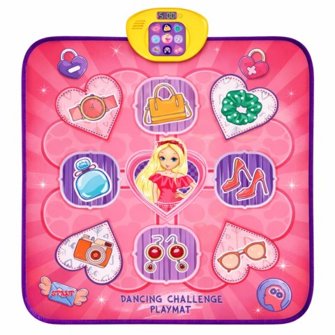 Mata Taneczna Muzyczna Interaktywna Jednorożec Bluetooth 5 Trybów Różowa LEAN Toys