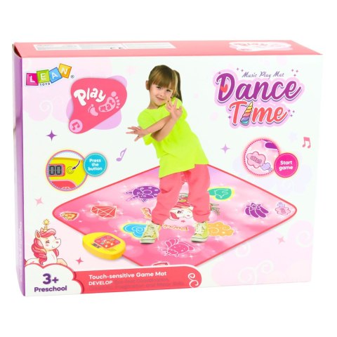 Mata Taneczna Muzyczna Interaktywna Jednorożec Bluetooth 5 Trybów Różowa LEAN Toys