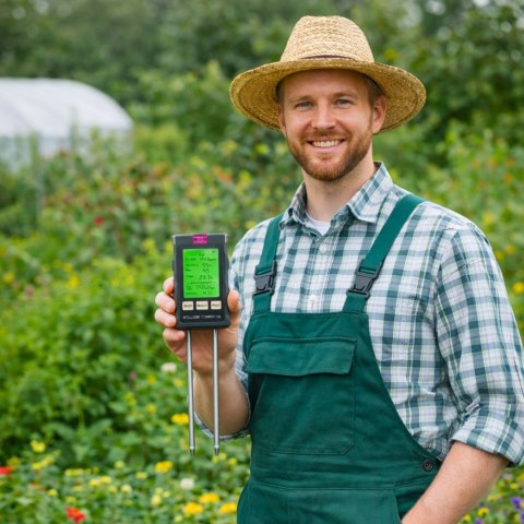 Miernik Wilgotności Roślin Higrometr Gleby 6W1 Temperatura Światło PH LEAN
