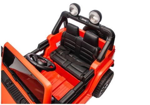 Pojazd Na Akumulator Jeep Rubicon 4x4 DK-JWR556 4x200W 24V Pomarańczowy LEAN CARS