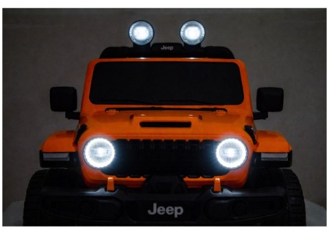 Pojazd Na Akumulator Jeep Rubicon 4x4 DK-JWR556 4x200W 24V Pomarańczowy LEAN CARS