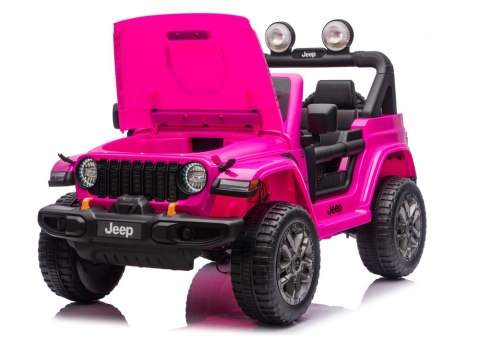 Pojazd Na Akumulator Jeep Rubicon 4x4 DK-JWR556 4x200W 24V Różowy LEAN CARS