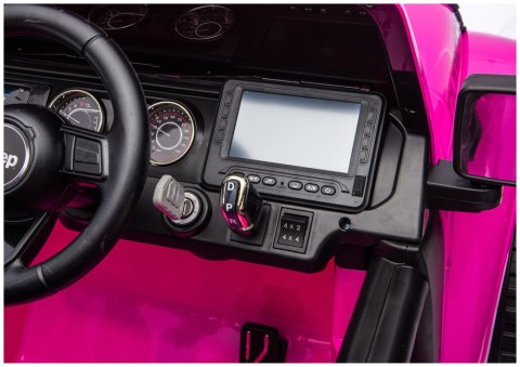 Pojazd Na Akumulator Jeep Rubicon 4x4 DK-JWR556 4x200W 24V Różowy LEAN CARS