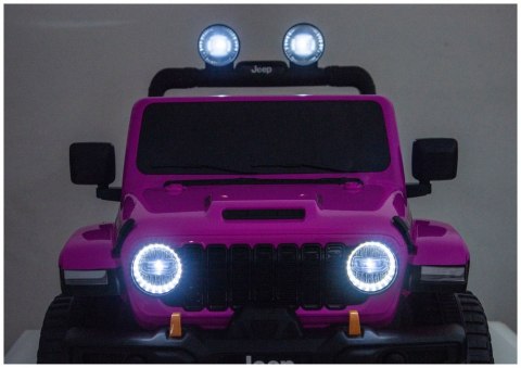 Pojazd Na Akumulator Jeep Rubicon 4x4 DK-JWR556 4x200W 24V Różowy LEAN CARS