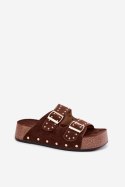 Sandał Klapki Model Ledira D-160 Czekolada - Step in style Step in style