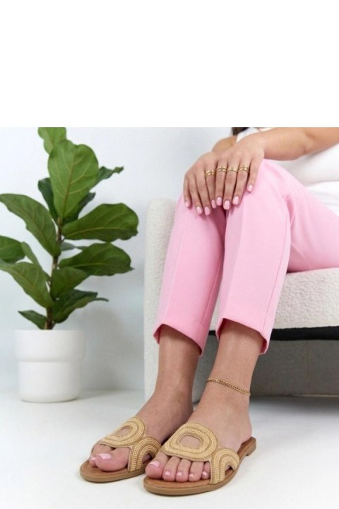 Sandał Klapki Model Olivia LCQ-9 Beige - Solea Solea