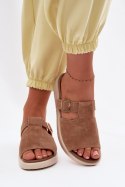 Sandał Klapki Model Zemela 26SD18-51 Camel - Step in style Step in style