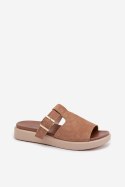Sandał Klapki Model Zemela 26SD18-51 Camel - Step in style Step in style