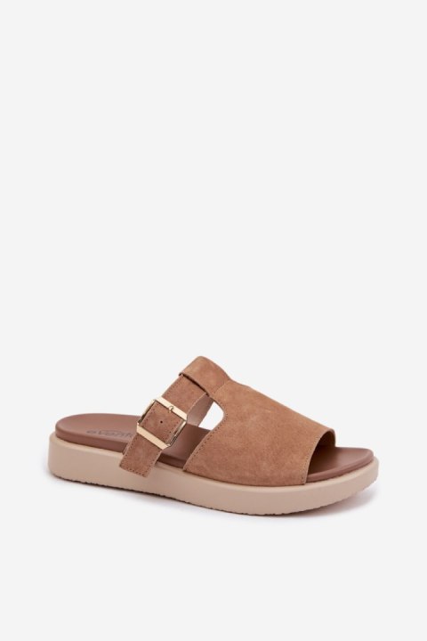 Sandał Klapki Model Zemela 26SD18-51 Camel - Step in style Step in style