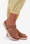 Sandał Klapki Model Zemela 26SD18-51 Camel - Step in style Step in style