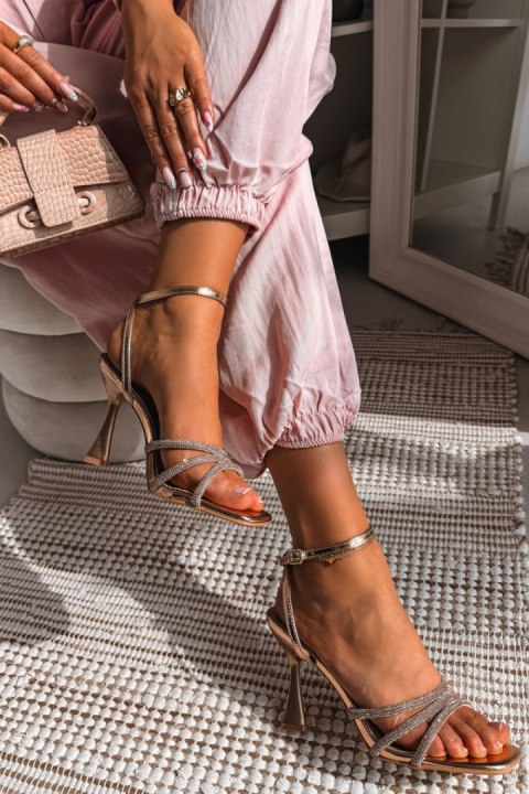 Sandały Model Gedira 55-A74 Szampan - Step in style Step in style