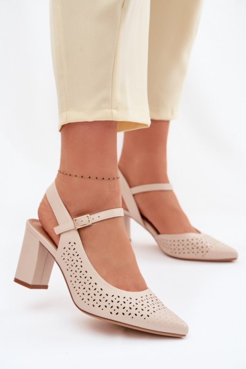 Sandały Model Sergio Leone SK447 Light Beige - Step in style Step in style