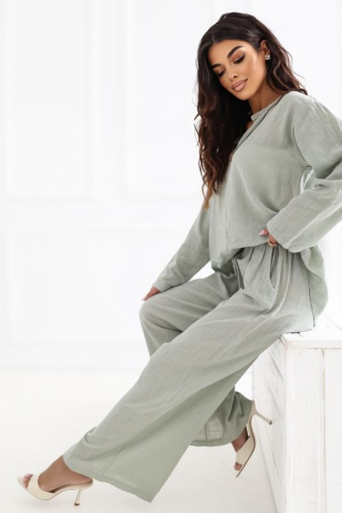 Spodnie Damskie Model IT-SP-2873.02 Khaki - Italy Moda Italy Moda