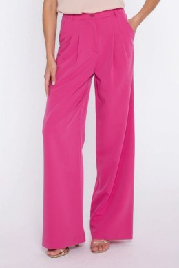 Spodnie z zakładkami wide leg SD138 Pink - Nife Nife
