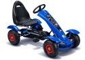 Sportowy Gokart Na Pedały F618 Pomowane Koła Obciążenie 50kg Niebieski LEAN CARS