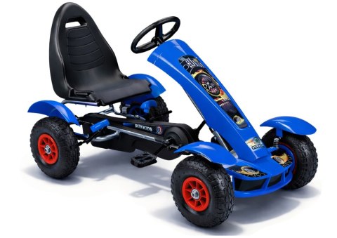 Sportowy Gokart Na Pedały F618 Pomowane Koła Obciążenie 50kg Niebieski LEAN CARS