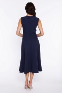 Sukienka z lamówką S292 Navy - Nife Nife